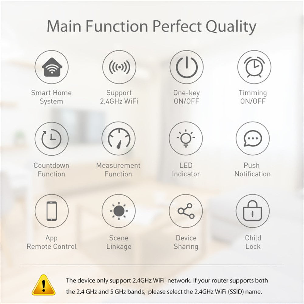 NEO NAS-WR07WM Tuya Matter WiFi Smart Plug 16A FR Plug Smart Socket with Power Metering for Apple / Google / Amazon