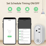 NEO NAS-WR12WM Tuya Matter WiFi Smart Stik 15A US Stik Smart Stikkontakt med Strømmåling til Apple / Google / Amazon