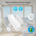 NEO NAS-DS07TM Matter Thread Door Sensor USB Powered Magnetic Smart Home Window Alarm Sensor (without Battery)