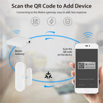NEO NAS-DS07TM Matter Thread Door Sensor USB Powered Magnetic Smart Home Window Alarm Sensor (without Battery)