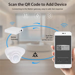 NEO NAS-PD09TM Matter Thread Smart PIR Motion Sensor Infrared Human Detector Works with Apple Home / Google Assistant / Amazon Alexa