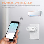 NEO NAS-WR12BH 15A ZigBee 3.0-smartstik med energiovervågning, stikkontakt, fungerer med Apple HomeKit / Google Assistant / Amazon Alexa, US-stik