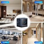 W03 Smart Alarm Wireless Security Camera Motion Detection Mini Battery Camera with Removable Stand for Home, No Card