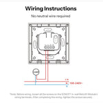 SONOFF E1GSL For Sonoff ZBMINIL2 Retrofit Module 1-Gang Wall Switch Enclosure No Neutral Wire Required, 86mm x 86mm