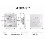 SONOFF E1GSL For Sonoff ZBMINIL2 Retrofit Module 1-Gang Wall Switch Enclosure No Neutral Wire Required, 86mm x 86mm