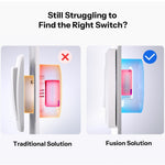 SONOFF E1GSL For Sonoff ZBMINIL2 Retrofit Module 1-Gang Wall Switch Enclosure No Neutral Wire Required, 86mm x 86mm