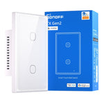 SONOFF T6-2C-120M 2-Gang Smart Touch Wall Switch Matter Detach Relay Apple Ecosystem Compatible