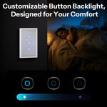 SONOFF T6-2C-120M 2-Gang Smart Touch Wall Switch Matter Detach Relay Apple Ecosystem Compatible