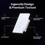 SONOFF T6-2C-120M 2-Gang Smart Touch Wall Switch Matter Detach Relay Apple Ecosystem Compatible
