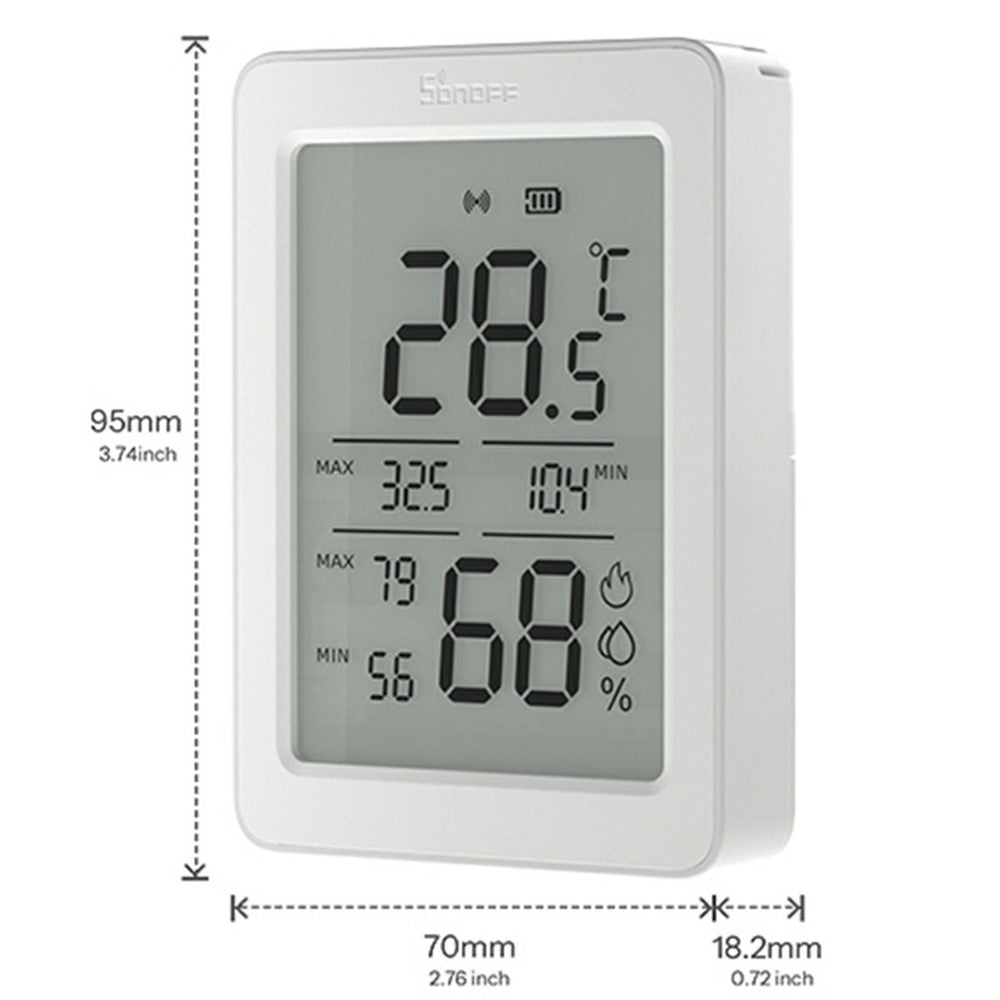 SONOFF SNZB-02DR2 Zigbee Temperature Humidity Sensor 3.6 Inch LCD Display Remote Monitoring Smart Home Integration