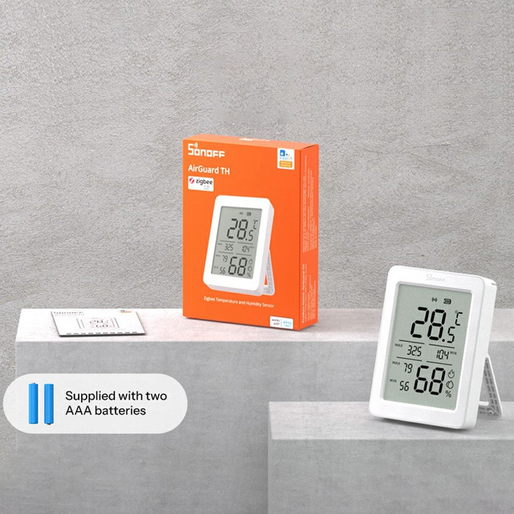 SONOFF SNZB-02DR2 Zigbee Temperature Humidity Sensor 3.6 Inch LCD Display Remote Monitoring Smart Home Integration
