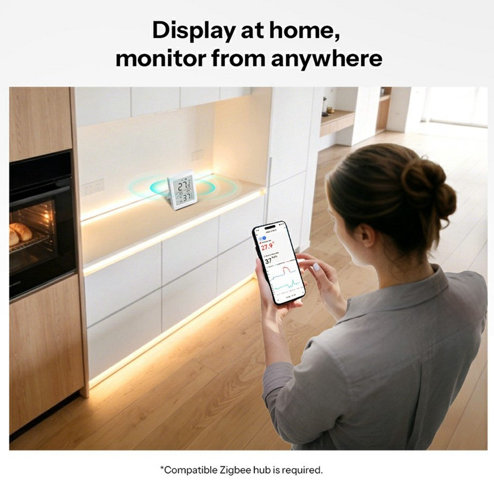 SONOFF SNZB-02DR2 Zigbee Temperature Humidity Sensor 3.6 Inch LCD Display Remote Monitoring Smart Home Integration