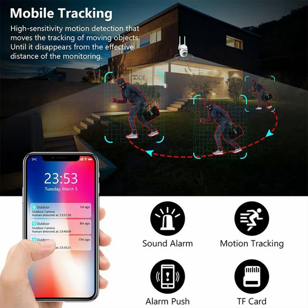 V380 WiFi PTZ Security Camera Night Vision Two Way Audio CMOS Sensor Monitor Camera