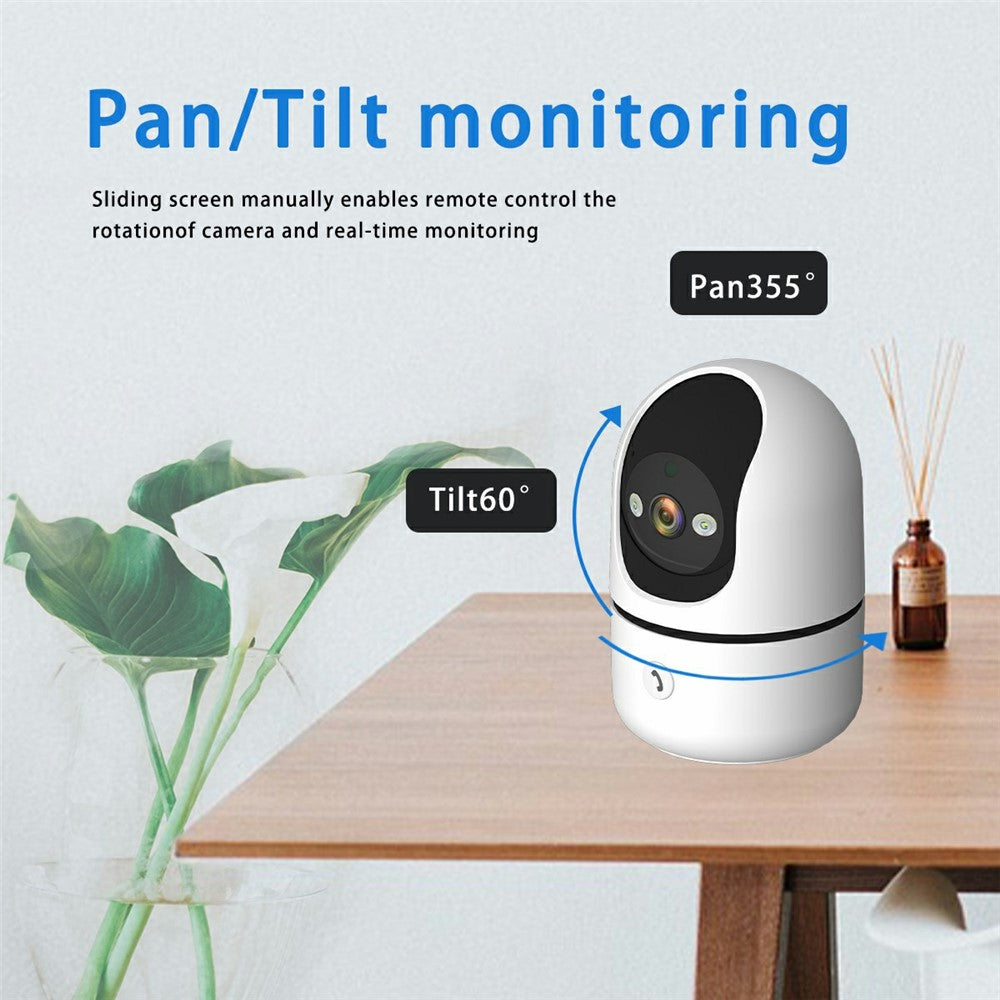 Wireless WiFi 3MP Baby Monitor Two Way Talk Humanoid Detection One Click Call Night Vision Security Camera