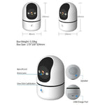 Wireless WiFi 3MP Baby Monitor Two Way Talk Humanoid Detection One Click Call Night Vision Security Camera