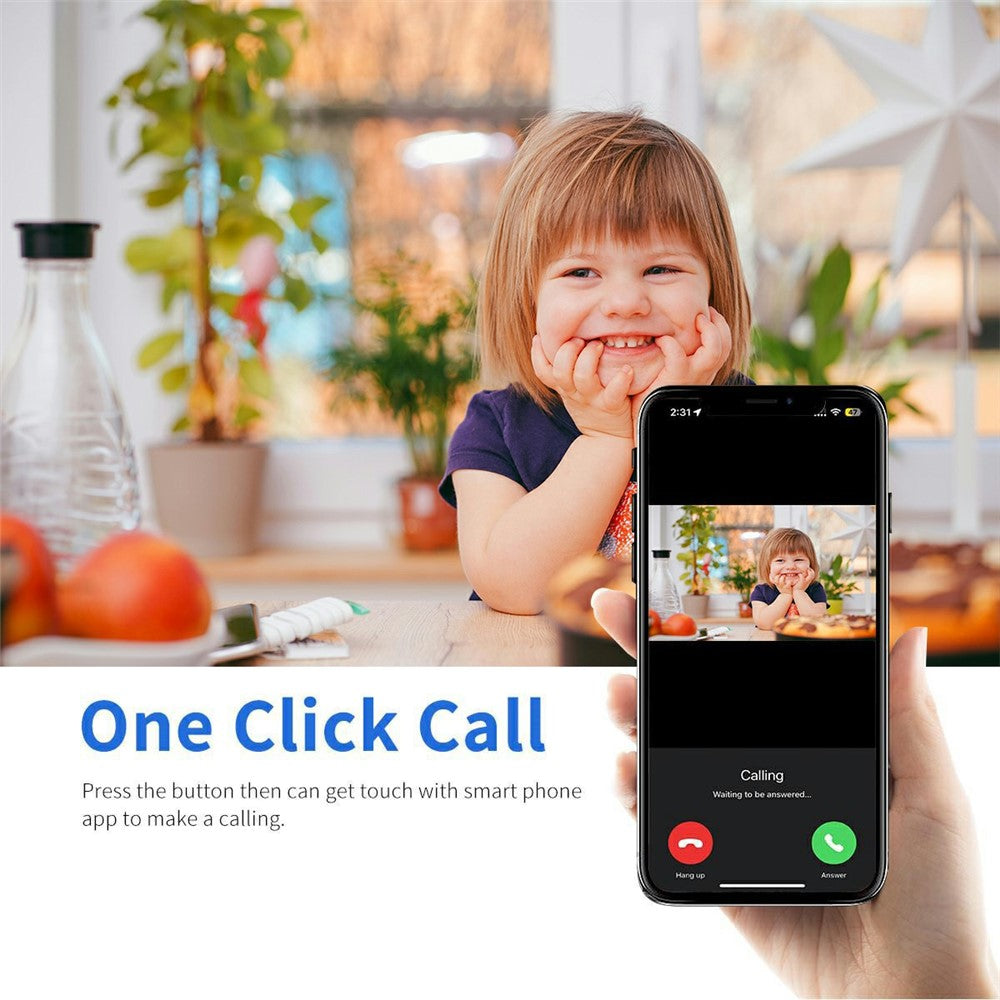 Wireless WiFi 3MP Baby Monitor Two Way Talk Humanoid Detection One Click Call Night Vision Security Camera