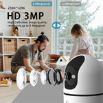 Wireless WiFi 3MP Baby Monitor Two Way Talk Humanoid Detection One Click Call Night Vision Security Camera