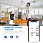 Wireless WiFi 3MP Baby Monitor Two Way Talk Humanoid Detection One Click Call Night Vision Security Camera