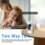 Wireless WiFi 3MP Baby Monitor Two Way Talk Humanoid Detection One Click Call Night Vision Security Camera