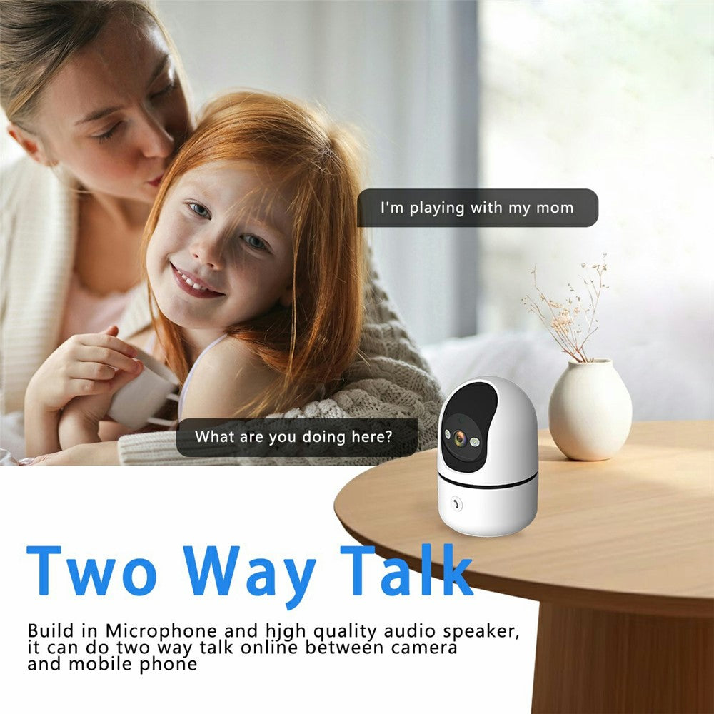 Wireless WiFi 3MP Baby Monitor Two Way Talk Humanoid Detection One Click Call Night Vision Security Camera