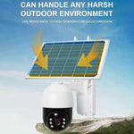 V380 4G Solar Powered PTZ Security Camera PIR Motion Detection Night Vision Outdoor Wireless Surveillance Camera