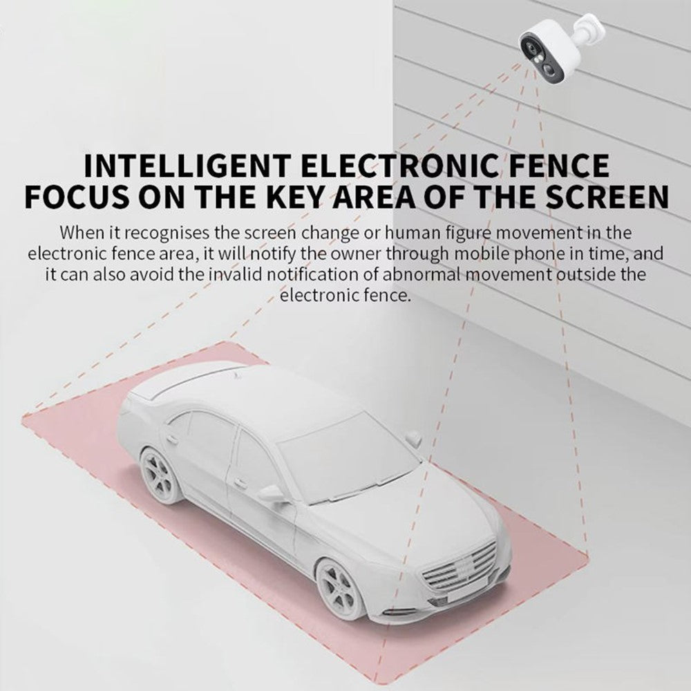 T98 WiFi Tuya APP Control Camera Solar Powered Night Vision AI Digital NVR Cloud 2K 3MP Security Camera, 3.7V 5200mAh