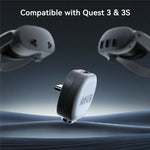AMVR CK1 1.2m Magnetic Charging Cable for Quest 3  /  3S  /  Pro VR  Headset 18W Fast Charging Type-C Cable with Adapter
