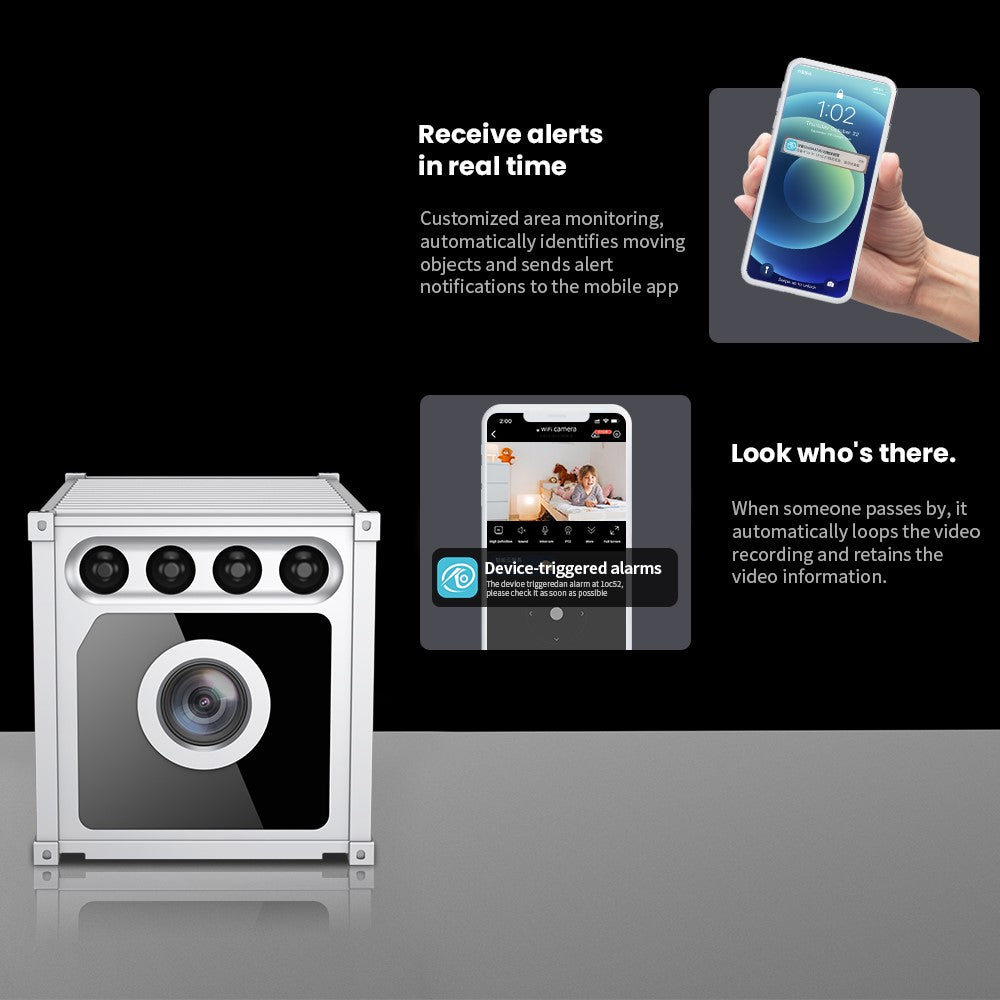 W05 Container Design Mini WiFi Camera Human Body Detection 1080P HD Night Vision Security Camera