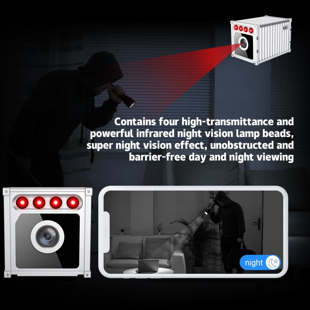 W05 Container Design Mini WiFi Camera Human Body Detection 1080P HD Night Vision Security Camera