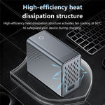 WLX-G3 140W GaN 6-ports Desktopoplader med digitalt display 4 USB-C + 2 USB-A Hurtigladestation til bærbar computer / telefon / tablet
