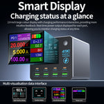 WLX-F1+ Smart Display Trådløs Opladningsstation 100W Hurtigopladende Multi-Port GaN Skrivebordsoplader