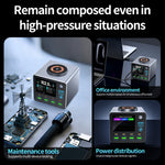 WLX-F1+ Smart Display Trådløs Opladningsstation 100W Hurtigopladende Multi-Port GaN Skrivebordsoplader