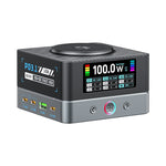 WLX-R8A 9-i-1 smart skærm 140W hurtigoplader til telefon/tablet/bærbar desktop-ladestation med trådløs oplader
