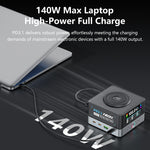 WLX-R8A 9-i-1 smart skærm 140W hurtigoplader til telefon/tablet/bærbar desktop-ladestation med trådløs oplader