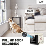 W07 WiFi Mini Compact Security Camera 1080P HD Night Vision Motion Detection Remote Monitor for Home (No Memory Card)