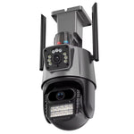 V380 WiFi Dual Lens Dual Screen Security Camera 2MP+2MP HD Outdoor Wireless PTZ IP Surveilance Camera with Night Vision