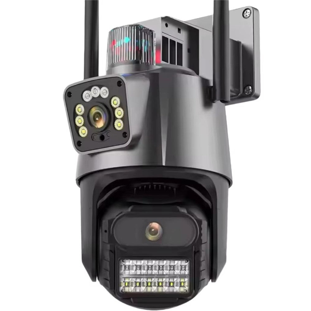 V380 WiFi Dual Lens Dual Screen Security Camera 2MP+2MP HD Outdoor Wireless PTZ IP Surveilance Camera with Night Vision