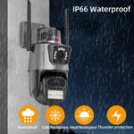 V380 4G Dual Lens Dual Screen Security Camera 2MP+2MP HD Outdoor Wireless PTZ IP Surveilance Camera with Night Vision