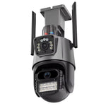 V380 4G Dual Lens Dual Screen Security Camera 2MP+2MP HD Outdoor Wireless PTZ IP Surveilance Camera with Night Vision