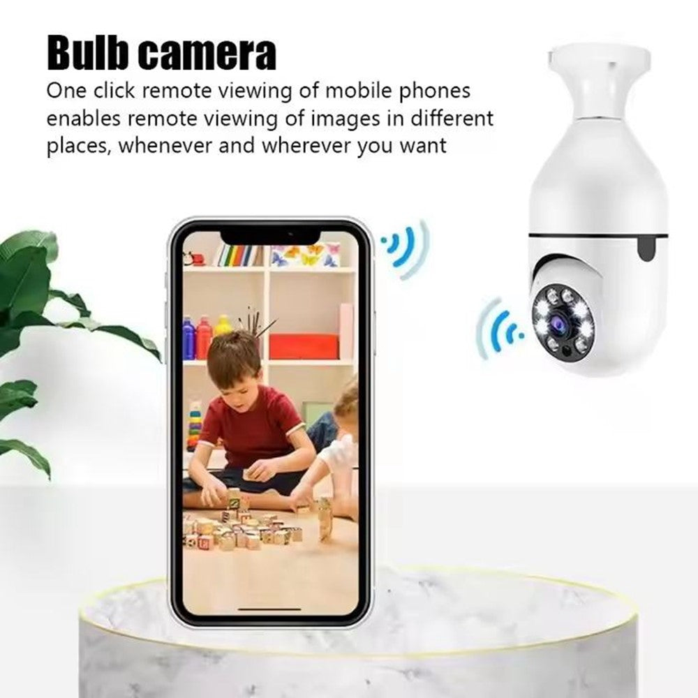 WiFi Bulb Security Camera Wireless 360° Panoramic Night Vision Surveillance Camera for Home