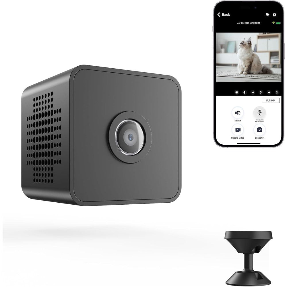X1S Mini Cube Camera 1080P Wireless Security Camera Night Vision Motion Detection Surveillance Camera for Baby Pet Monitoring (No Memory Card)