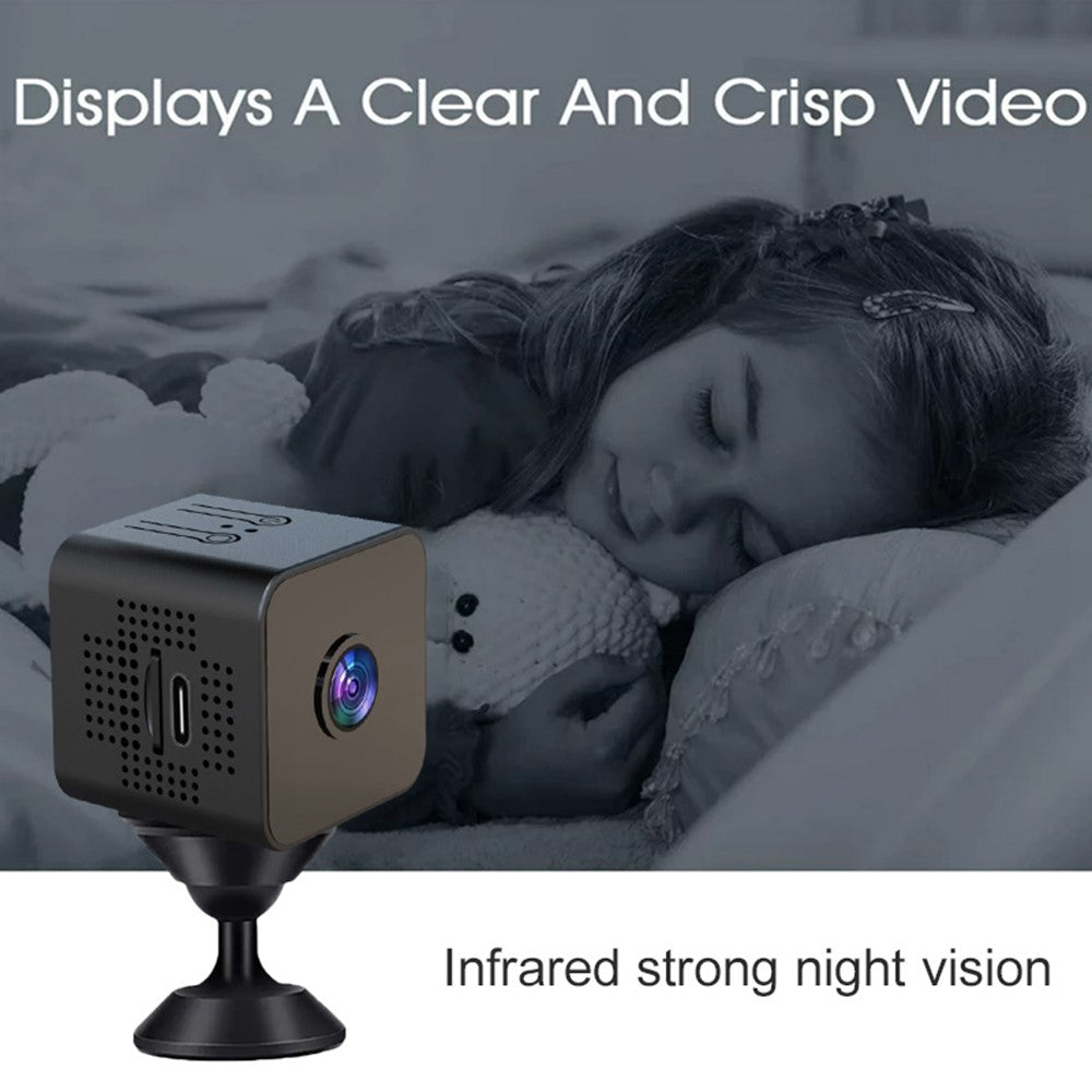 X1S Mini Cube Camera 1080P Wireless Security Camera Night Vision Motion Detection Surveillance Camera for Baby Pet Monitoring (No Memory Card)