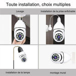 E27 Bulb Camera 360 Degree Pan 1080P Full HD Wireless Security Monitor Night Vision WiFi Camera