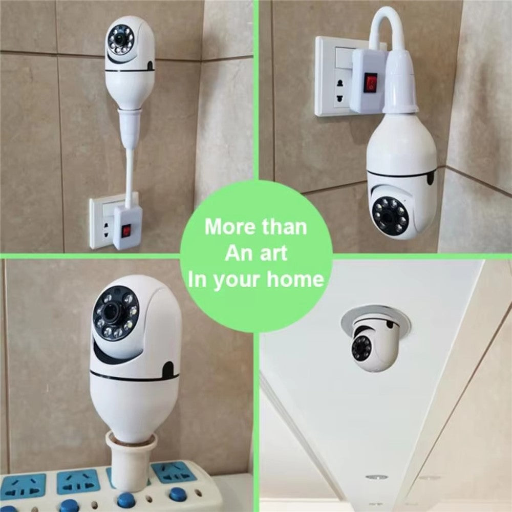 E27 Bulb Camera 360 Degree Pan 1080P Full HD Wireless Security Monitor Night Vision WiFi Camera