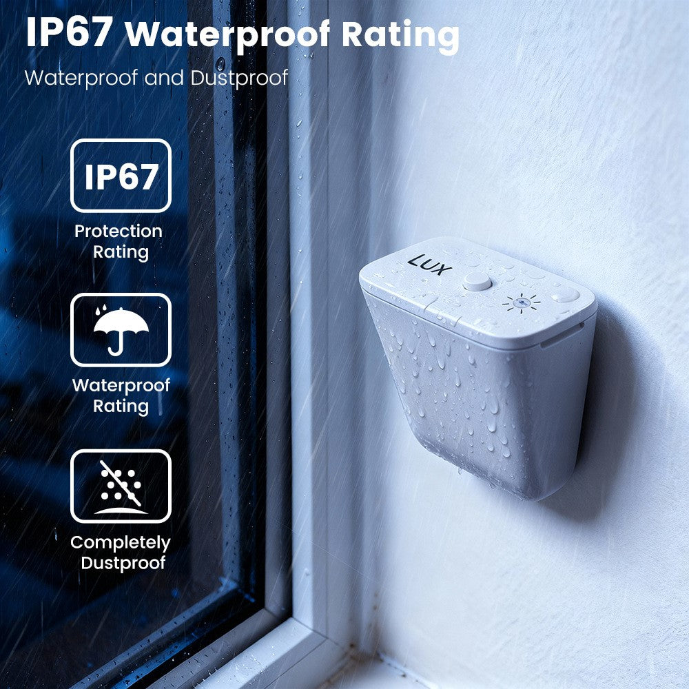 MG-GZ100-W-ZIG Zigbee Light Sensor IP67 Waterproof Wireless Illumination Detector Brightness Sensing Device for Smart Curtain Lighting Control