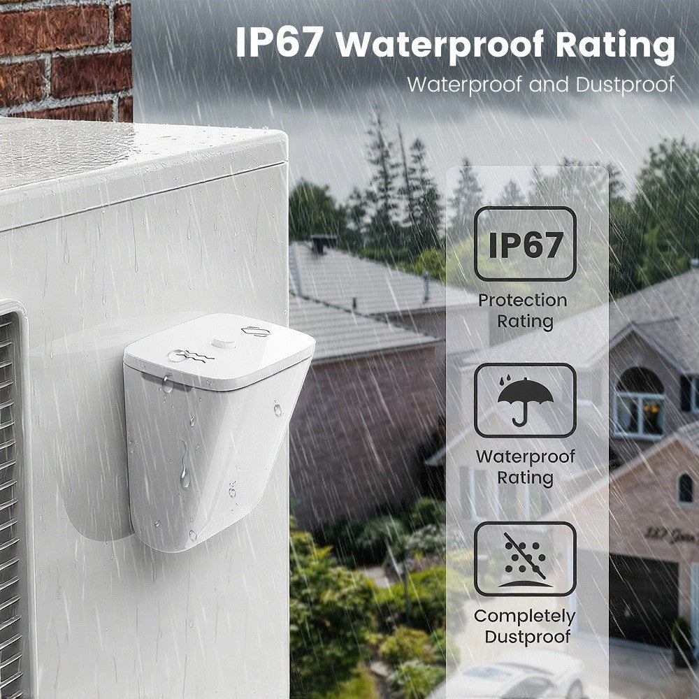 ZD100 Zigbee 3-In-1 Vibration Sensor IP67 Waterproof Tilt Drop Smart Alarm for Security Monitor