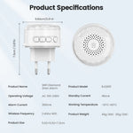 MG-BJQ001 Smart WiFi-sirenlarm 105dB plug-in-säkerhetssensor med 24 röstmeddelanden och RGB-varningslampa