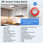 MG-BJQ001 Smart WiFi-sirenlarm 105dB plug-in-säkerhetssensor med 24 röstmeddelanden och RGB-varningslampa