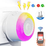MG-BJQ001 Smart WiFi-sirenlarm 105dB plug-in-säkerhetssensor med 24 röstmeddelanden och RGB-varningslampa