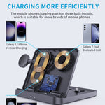 F16S 3-in-1 Wireless Charger for Samsung Galaxy Z Fold / Flip Series Phones / Smart Watch / Earbuds Foldable Charging Station